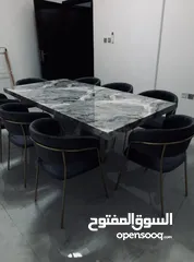  2 Marble dining table 8 peopls