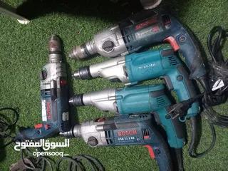  16 عدة يدوية أصلية شبه جديد  كهرباء او بطارية