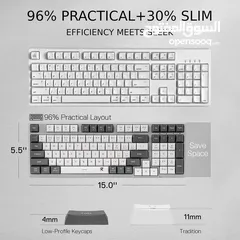  4 Redragon BK7114 Low-Profile Wireless Computer Keyboard كيبورد وارليس ريدراجون خفيف