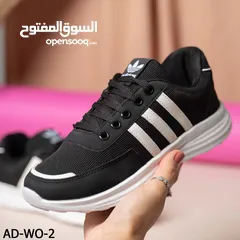  7 Adidas-Women اديداس حريمي شبك مطعم بجلد سهل الارتداء بتصميم مميز وعصري المنتج هاي كوالتي