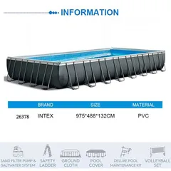  1 INTEX ultra frame pool 975*488*132CM