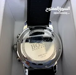  6 ساعة رجالي مميزة HUGO BOSS  اصلية 100% بحالة الوكالة استخدام خفيف جدا معها الكرتونة وكتالوج الشركة