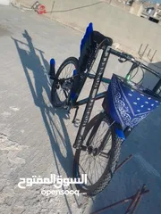  10 بيع بسكليت بحاله جيده جدااا اللون اسود وازرق واضح بالصوره غيارات شغاله وبرك شغال 100%