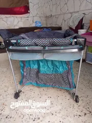  1 سرير اطفال متحرك داخلي وخرجي شغل رحل سفر جديد وكاله غير مستعمل