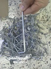  5 هكات ستانلس تعليق لمستلزمات المحلات التجاريه بأحجام مختلفه