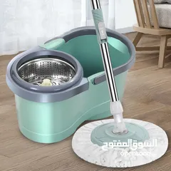  1 Mop Bucket Rotating Stainless Steel Drying