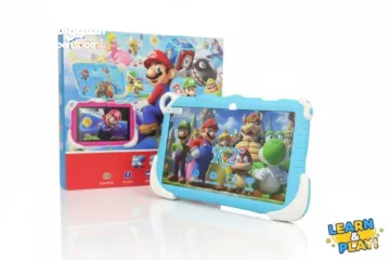  2 تابلت الأطفال K2 الذكي تعليم وترفيه في جهاز واحد  تابلت مخصص للأطفال بتصميم كرتوني جذاب وسه