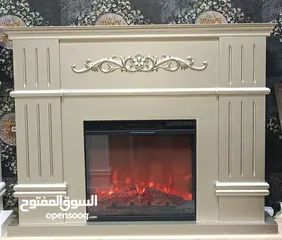  2 Electric Fireplace Heather مدفأة ديكور الحطب  المدفأة تستغل بالكهرباء وبها تدفئة التدفئة مستويات تتح