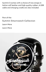  18 Luxury Digital Mont Blanc Smart Watch: Summit 3 Tri-Color Edition - Green Leather & Black Straps