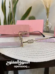  3 نظارات شمسية (HERMES)/ (MIU MIU ) مع بكج كامل توصيل الى اي مكان بالأردن حبة واحدة من كل نوع هاي كوبي