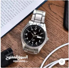  3 ساعة سيكو 5 اليابانية اوتوماتيك ليمتد ( ارقام عربي ) ستانلس ستيل فضي للرجال SEIKO