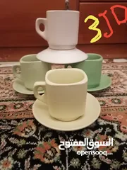  4 ابريق+كاسات / طنجر+صحون / مقات نسكافيه / فناجين قهوة / خلاطة كابتشينو/فازه اثرية قديمه