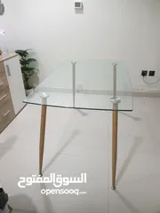  3 Glass Dining table 1+6