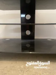  7 طاولة شاشة تلفزيون  اسود زجاج طبقات  من الامارات مرآة حائط