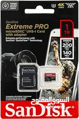  1 SanDisk Extreme PRO microSDXC UHS-I Memory Card 1 TB رام ساندسك 1 تيرا بايتس السعر 220 الف