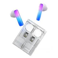  2 سماعات جويروم JOYROOM JR-TC1 – تصميم شفاف بإضاءة RGB وصوت عالي الدقة