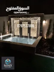  21 حجر بازلت جميع المقاسات والديكورات  حجر بناء.بلاط بازلت شلالات نوافير باربيكي فير بليس كندرين #بازلت