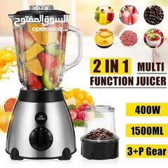  12 خلاط ستانلس شاف زجاج 2 في 1 خلاط Sokany مع مطحنه 1.5 لتر 3 سرعات مكسر mixer