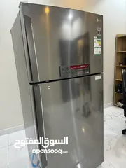  1 ثلاجة LG نظيفة بحالة ممتازة - كمبروسر جديد بضمان