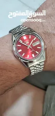  6 vintage Seiko 5 Automatic 7009 Red dial Japan made Mens Watch for Men