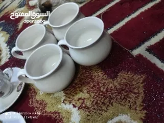  1 طقم فناجين شاي وطقم عصير