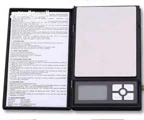  7 ميزان نوت بوك دقه وحساسيه عاليه جدآ يزن لحد 500g  شاشه مضيئه لقياس الذهب و الفضة