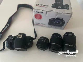  3 Canon 700D as a brand new with 3 canon lenses