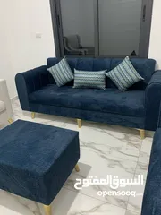  2 طقم كنب مودرن 7 مقاعد خشب لاتيه وقراط   قماش مخمل نخب اول  سفنج ضغط عالي سكني