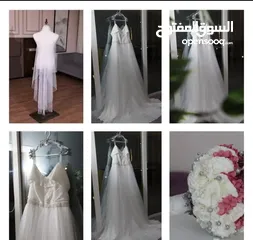  6 فستان زفاف ابيض