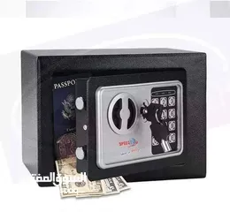  2 خزنة فولاذية بكلمة سر ومفاتيح حجم صغير  مقاسات الخزانة  17×17×23 سم