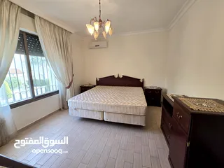  15 دير غبار شقة ارضية طابقية مفروشة للإيجار مع تراس واسع وكراج خاص