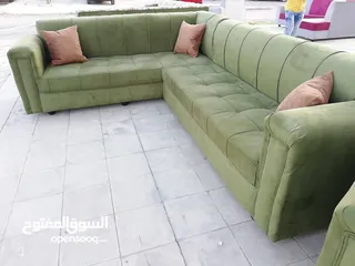  16 عرض خاص كورنر 9 مقاعد مع كنب مزدوجة + بفه + 7 مخدات