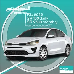  1 Kia Rio 2022 for rent - Free delivery for monthly rental