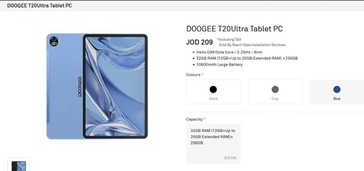  6 DOOGEE T20Ultra Tablet PC استخدام اقل من اسبوع بحال الجديد