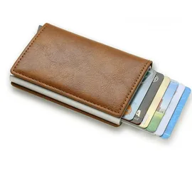  3 Rfid Credit Card Holder Men Wallets Bank Cardholder Case Small Leather Slim Thin Magic Mini Wallet