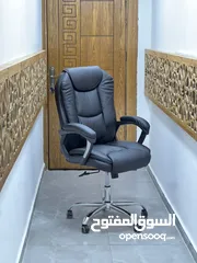  3 لجلسة مدير مميزة و فرنالك كرسي مدير بأعلى جودة اسفنج مضغوط جلد طبقتين جك ايطالي كفالة حقيقيه