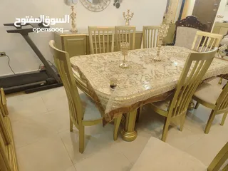  2 غرفه سفره ملوكي راقيه  ما شاء الله خشب صولد