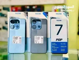  3 مستعمل ايام pop 7 smart 7HD رام 4 جيجا 64 متوفر توصيل وهدية