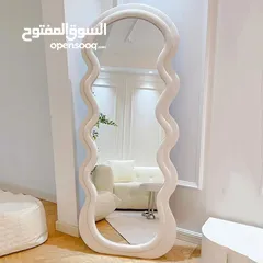  8 مرايا ستاند بإطار مخملي فاخر  160×60 سم – تعرضك بكامل أناقتك طار مخملي ناعم وفخم