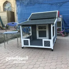  2 بيت خشبي للقطط أو الكلاب