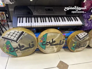  5 طقم دف جلد ثلاث احجام مشغول رسم ع الوجه