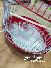  9 قفص الطيور الدائري الأحمر المميز  مناسب لطيور الحب والروز و الفيشر و الجنة
