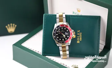  23 ساعات Rolex ستيل + جلد مع بكج رولكس لساعة وبطاقة كفالة لمدة سنة كاملة من تاريخ الاستلام  تواصل واتس