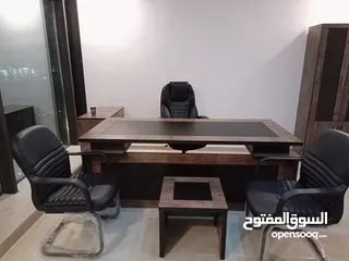  16 طقم مكتب مدير قياس2م مع خزانة خلفية وجانبية وطاولة قهوة توصيل مجاني