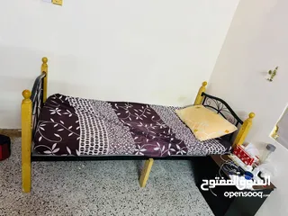  2 Bed and mattress with side table