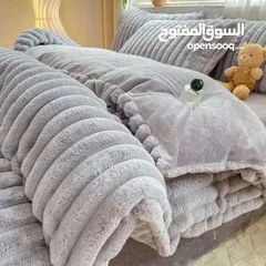  3 الأفخم والأجمل لشتاء 2026 وصل يا صبايااا لحاف كوردوري الأرنب المخملي سيت لحاف نفريين فرووو جميييييل