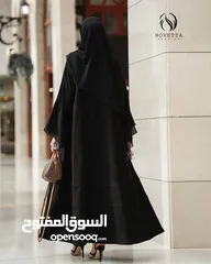  3 عباية سوداء أنيقة بسحاب أمامي وخامة مريحة