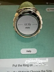  2 فص عقيق عماني اخضر مع خاتم فضه عيار925