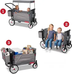  1 2 kids storller , twin baby stroller ,Kids wagon