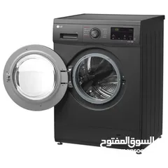  4 LG 7KG FRONT LOAD WASHING MACHINE DARK SILVER - F2J3HYL6J